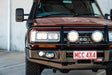 Land Cruiser 100 series 1998-2007 707-02 Falcon Bull Bar Black A-Frame Package (LED Foglight) - SKU MCC-01007-702FOGUP