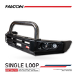 Land Cruiser 70 Series Single Cab 2024-On 707-01 Falcon Bull Bar Single Stainless Loop Package (LED Foglight)