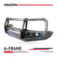 Triton/Challenger 2006-2015 06-15 707-02A Alloy Falcon Bull Bar Black A-Frame Package (LED Foglight) - SKU MCC-02002-702AWFOG