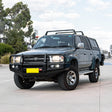 Toyota Hilux 1997-2004 707-02 Falcon Bull Bar Black A-Frame Package (LED Foglight) - SKU MCC-01001-702FOGUP