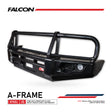 Land Cruiser 100 series 1998-2007 707-02 Falcon Bull Bar Black A-Frame Package (No Foglight) - SKU MCC-01007-702UP