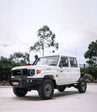 Land Cruiser 70 Series Single Cab 2024-On 707-01 Falcon Bull Bar Single Black Loop Package (LED Foglight)