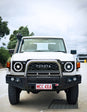 Land Cruiser 70 Series Single Cab 2024-On 707-01 Falcon Bull Bar Single Stainless Loop Package (LED Foglight)