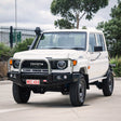 Land Cruiser 70 Series Single Cab 2024-On 707-01 Falcon Bull Bar Triple Stainless Loops Package (LED Foglight)