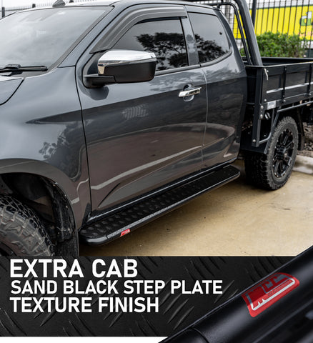 Dmax/Colorado RT RG 2012-2019 - 309SBK Extra Cab Side Step Package (Sand Black)