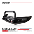 Dmax facelift 2017-2020 078-01SQSBL Rocker Bull Bar Single Sand Black Loop Package - SKU MCC-08005-7801SQSBL