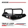 Pajero Sport QF 2020-On 078-02SQ Rocker Bull Bar Triple Loops Package - SKU MCC-02012-7802SQ