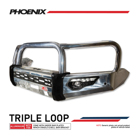 Hilux 2026-On - 9th Gen Alloy Phoenix Bull Bar Triple Loops Package