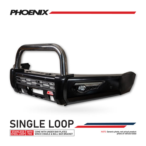 Prado 250 2025-On 808-01 Phoenix Bull Bar Single Stainless Loop Package (Sand Black)