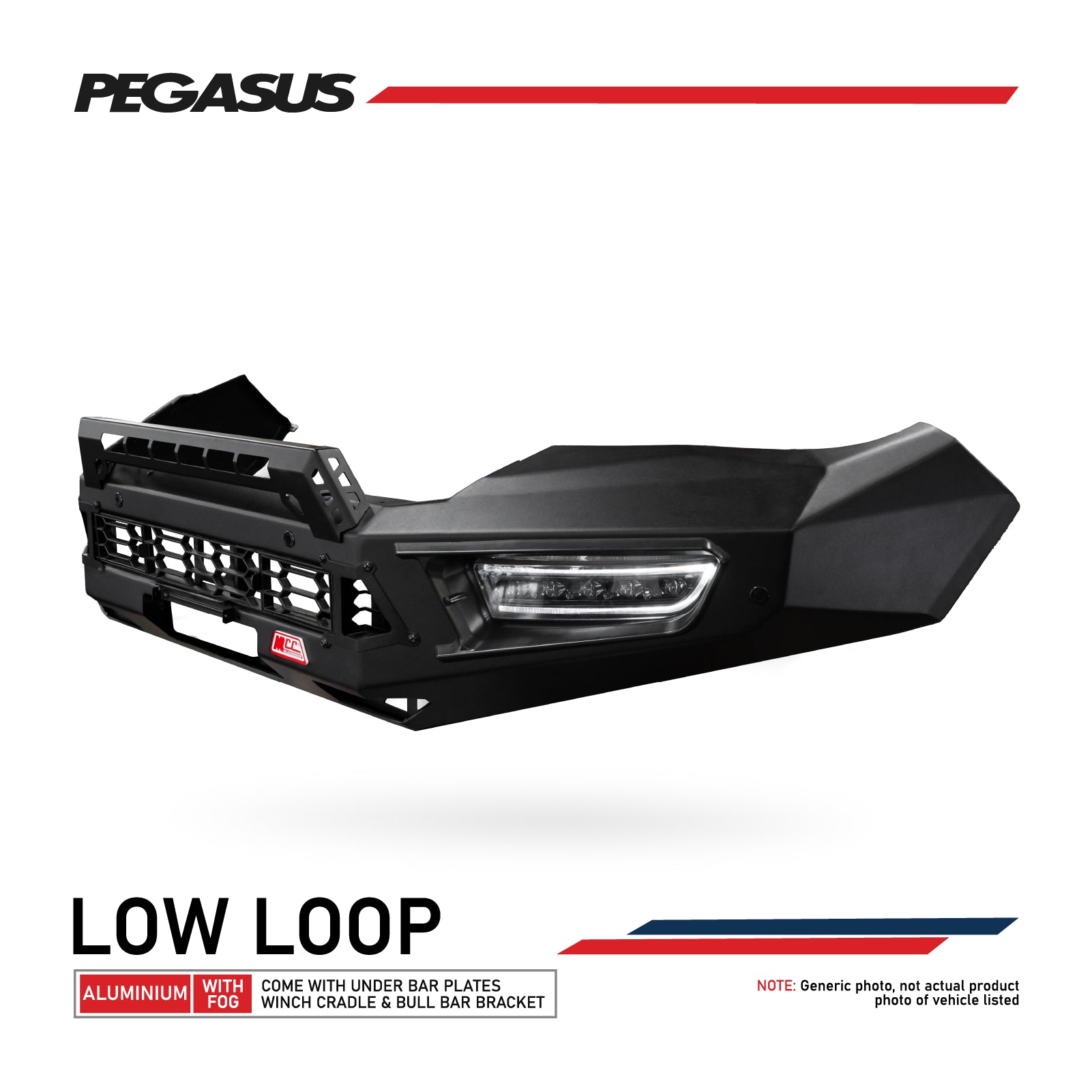 Triton MV 2024-On 909-01 Alloy Pegasus Bull Bar Bumper Replacement Package