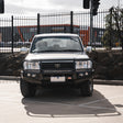 Land Cruiser 100 series 1998-2007 707-02 Falcon Bull Bar Black A-Frame Package (LED Foglight) - SKU MCC-01007-702FOGUP