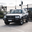 Land Cruiser 100 series 1998-2007 707-02 Falcon Bull Bar Black A-Frame Package (LED Foglight) - SKU MCC-01007-702FOGUP