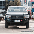 Hilux N80 2016-2025 Narrow 707-02 Falcon Bull Bar Black A-Frame Package (LED Foglight) - SKU MCC-01017-702NFOGUP