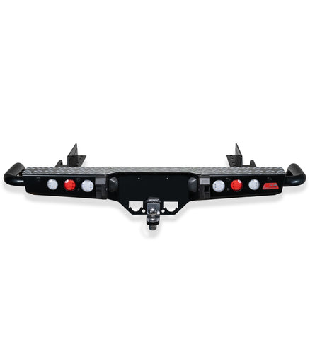 Next-Gen Ranger Raptor 2022-On - 022-03 Jack Rear Bar with Light kit and Chrome Step Plate Package - SKU MCC-05011-203SPL