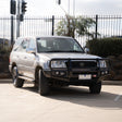Land Cruiser 100 series 1998-2007 707-02 Falcon Bull Bar Black A-Frame Package (LED Foglight) - SKU MCC-01007-702FOGUP