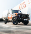 Land Cruiser 70s Series 2024-On - 707-02 Falcon Bull Bar Black A-Frame Package (LED Foglight) - SKU MCC-01024-702FOGUP