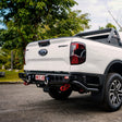 New Ranger 2022-On - 022-03 Jack Rear Bar with Black Step Plate Package - SKU MCC-05010-203SPB