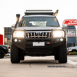 Prado 120 2002-2009 707-02 Falcon Bull Bar Black A-Frame Package (LED Foglight) - SKU MCC-01010-702FOGUP