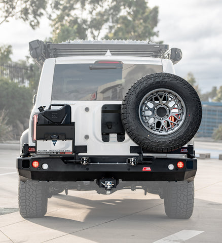 MCC 4x4 Rear Wheel Carrier Bar with single jerry can holder and sand black finish for GWM Tank 300 (2024-on)