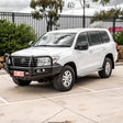 Land Cruiser 200 series prefacelift 2007-2015 707-02 Falcon Bull Bar Black A-Frame Package (LED Foglight) - SKU MCC-01008-702FOGUP