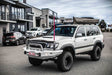 Land Cruiser 105 series 1998-2007 078-01SQSBL Rocker Bull Bar Single Sand Black Loop Package - SKU MCC-01014-7801SQSBL