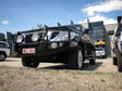Patrol Y62 Series 1-4 2012-2018 707-02 Falcon Bull Bar Black A-Frame Package (LED Foglight) - SKU MCC-03005-702FOGUP