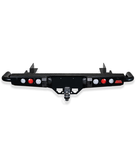 Triton MQ 2015-2019 022-03 Jack Rear Bar with Light kit and Black Step Plate Package - SKU MCC-02008-203SPBL