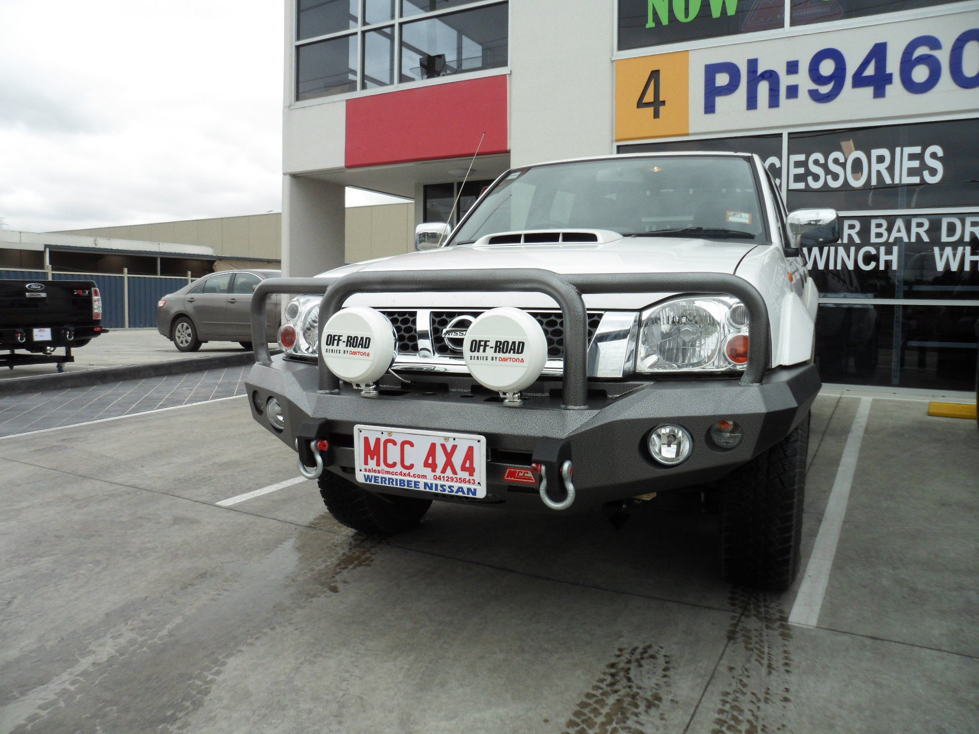 Navara D22 1997-2015 078-02SQ Rocker Bull Bar Triple Loops Package - SKU MCC-03008-7802SQ