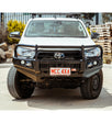 Hilux N80 2020-On 707-02 Falcon Bull Bar Black A-Frame Package (LED Foglight) - SKU MCC-01021-702FOGUP