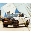 Hilux N80 2020-On 707-02 Falcon Bull Bar Black A-Frame Package (LED Foglight) - SKU MCC-01021-702FOGUP