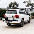 Land Cruiser 200 series 2007-2015  022-02 Rear Wheel Carrier Double Jerry Can Holder Package (Non Blind Spot Radar Compatible)  - SKU MCC-01008-202PK3