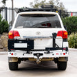 Land Cruiser 200 series 2007-2015  022-02 Rear Wheel Carrier Double Jerry Can Holder Package (Non Blind Spot Radar Compatible)  - SKU MCC-01008-202PK3