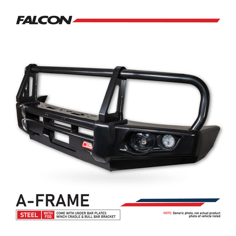 Triton MV 2024-On 707-02 Falcon Bull Bar Black A-Frame Package (LED Foglight)