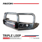 Navara D40 2011-2015 707-01A Alloy Falcon Bull Bar Triple Loops Package (LED Foglight) - SKU MCC-03007-701AW