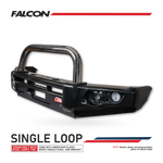 Ranger PJ 2007-2009 707-01 Falcon Bull Bar Single Stainless Loop Package (LED Foglight) - SKU MCC-05001-701SSLFOG