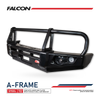 Hilux GGN25R 2005-2011 707-02 Falcon Bull Bar Black A-Frame Package (LED Foglight) - SKU MCC-01002-702FOGUP
