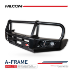 Hilux GGN25R 2005-2011 707-02 Falcon Bull Bar Black A-Frame Package (LED Foglight) - SKU MCC-01002-702FOGUP