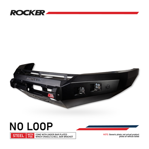 Hilux Rogue 2020-On  078-01SQ Rocker Bull Bar No Loop Package - SKU MCC-01021-7801SQ-Rogue