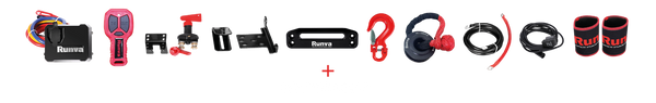 Runva 11 XP Premium 12V RED Limited Edition with Synthetic Rope