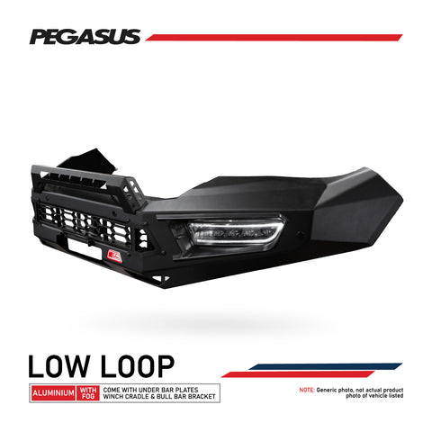 Isuzu Mu-X 21 (10/20) 909-01 All New Alloy Pegasus Bar Bumper Replacement with Bracket and Under Plate
