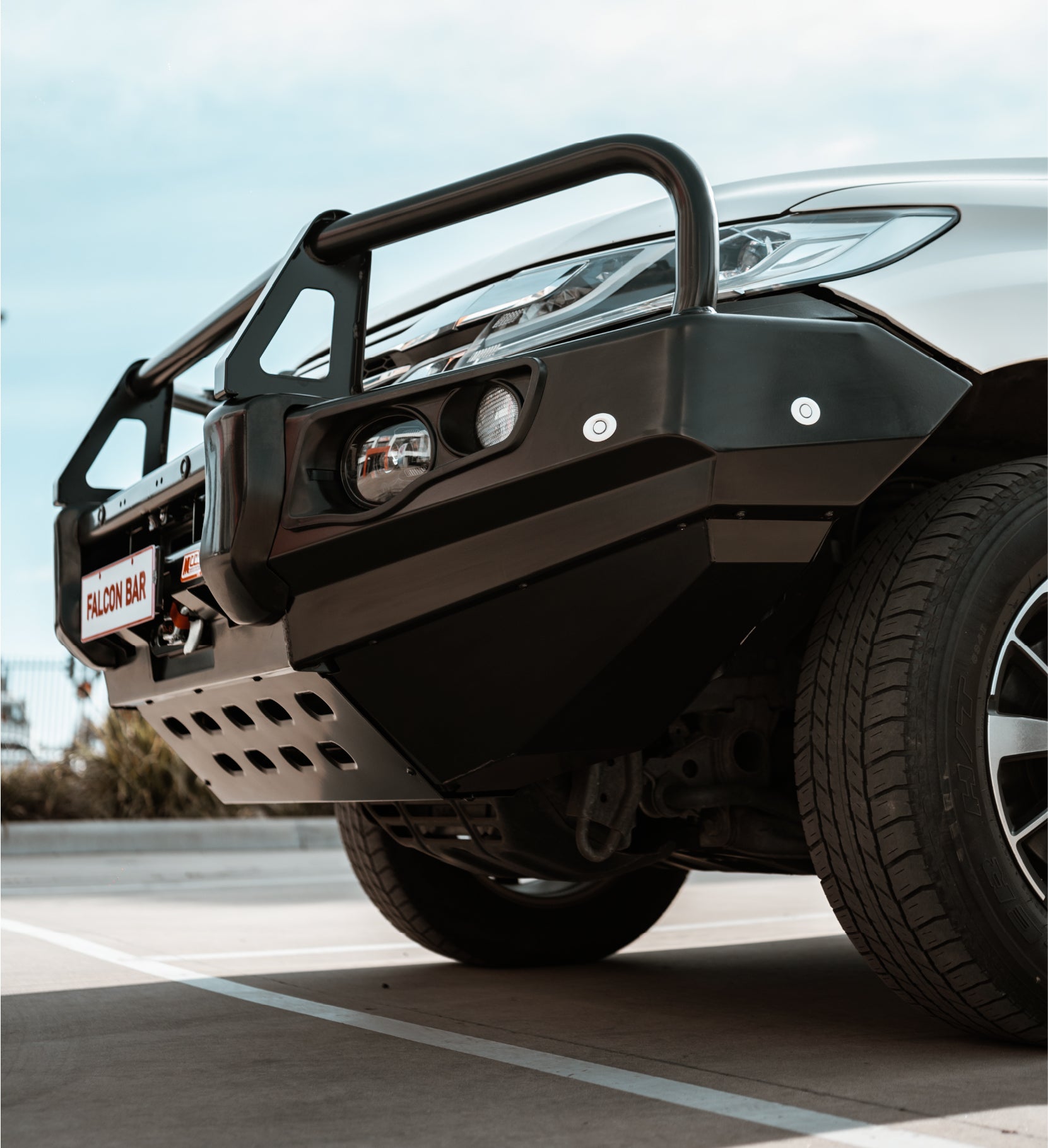Pajero Sport QF 2020-On 707-02 Falcon Bull Bar Black A-Frame Package ...
