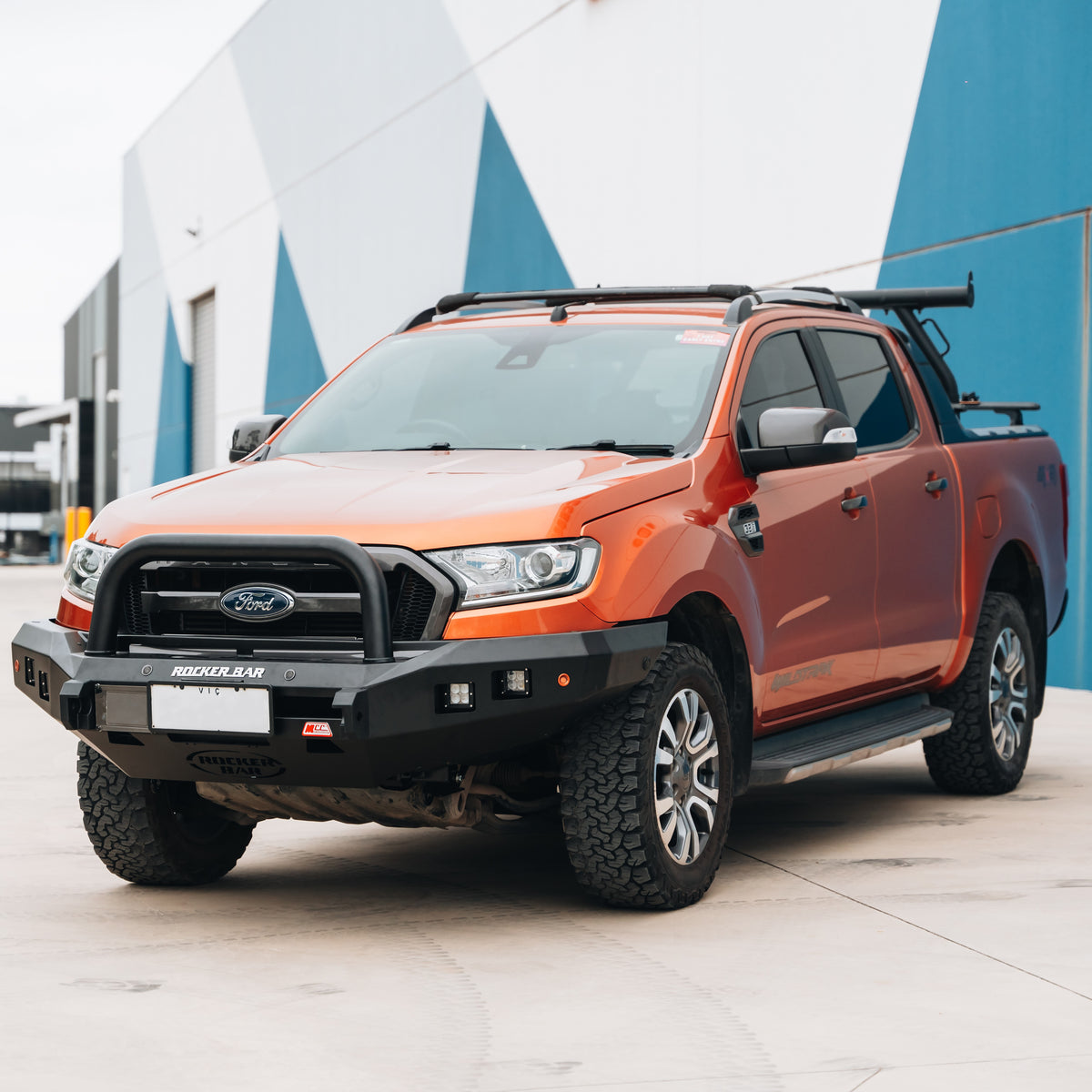 Ranger PX 2 2016-2019 Tech Pack 078-01SQSBL Rocker Bull Bar Single San ...