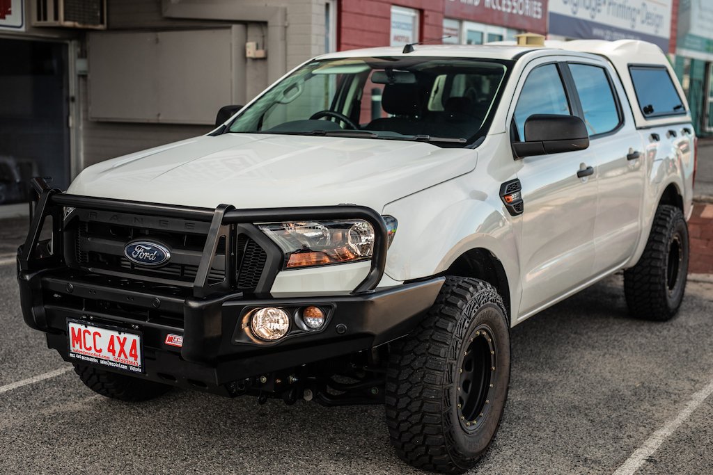 Ranger/Everest Non Tech MK 2 Mk 3 2016-2021 707-02 Falcon Bull Bar Black A-Frame Package (LED Foglight) - SKU MCC-05006-702FOGUP