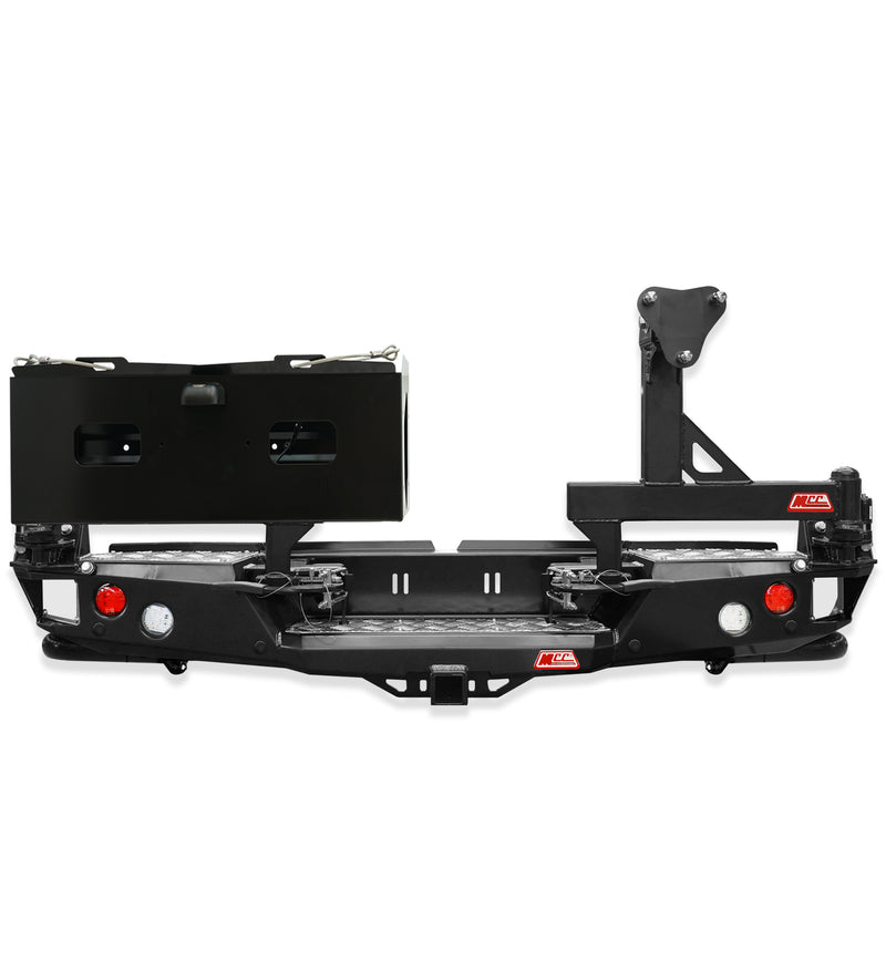 All-New Amarok 2023-On - 022-02 Rear Wheel Carrier Double Jerry Can Holder Package - SKU MCC-04002-202PK3