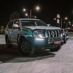 Prado 150 prefacelift 2009-2017  039BSR Side Step and Rail Package (Chrome Step Plate) (50mm Bull Bar) - SKU MCC-01011-039BSR