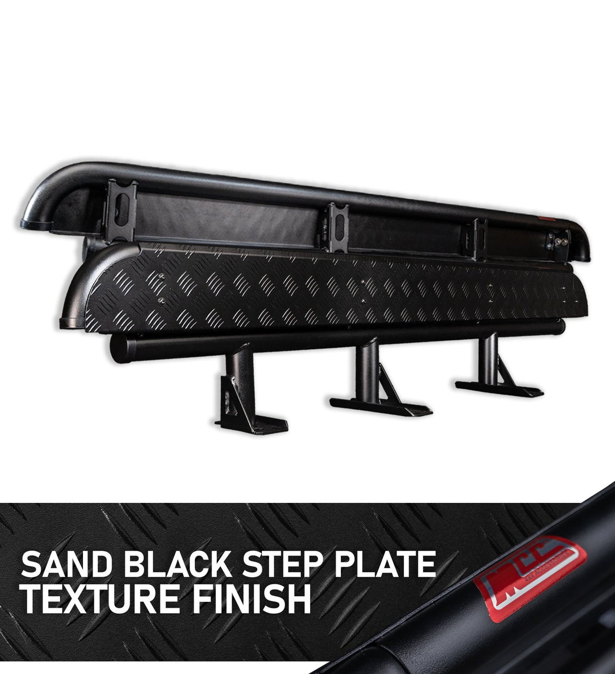 Land Cruiser 76 series 2007-Current 309SBK Side Step Package (Sand Bla ...