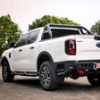 New Ranger 2022-On - 022-03 Jack Rear Bar with Black Step Plate Package - SKU MCC-05010-203SPB