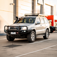 Prado 120 2002-2009 707-02 Falcon Bull Bar Black A-Frame Package (LED Foglight) - SKU MCC-01010-702FOGUP