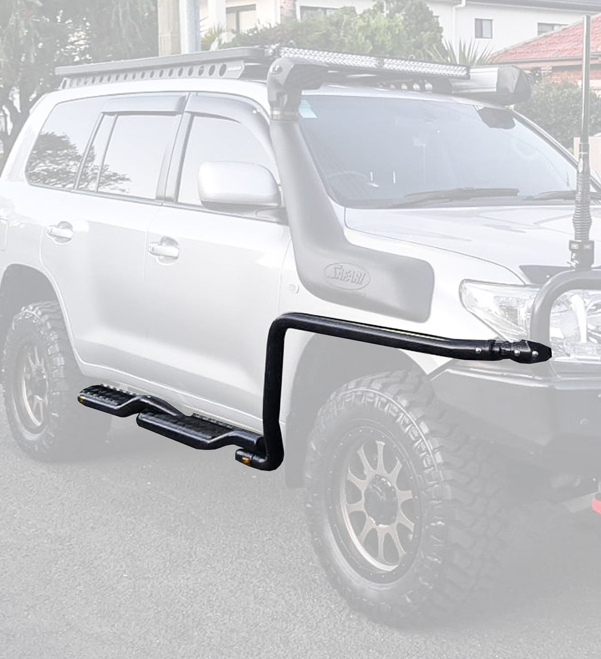 Navara D40 039TWBSR808 Twisted Side Step and Rail Package (Chrome Step ...