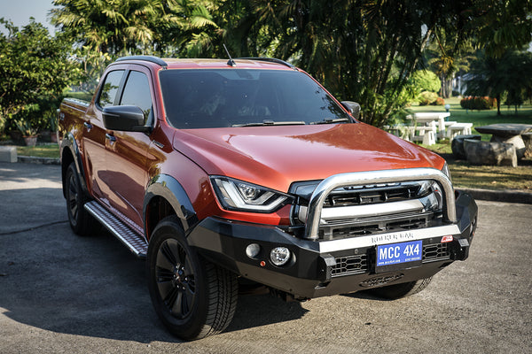 Dmax RG 2020-Present 078-01SQSBL Rocker Bull Bar Single Sand Black Loo ...